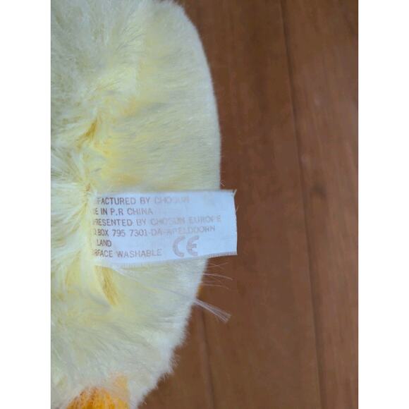 Vintage Chosun Duck Billed Platypus Plush Yellow Lays Flat Bean Bag Stuffed 16" - Picture 5 of 5